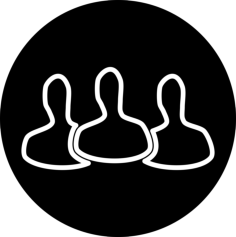 People Outlines In A Circle Sticker Svg Vector, Free Vectors File
